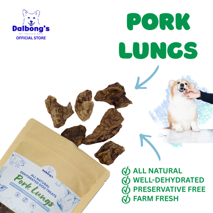 ALL-NATURAL Pork Lungs Dehydrated Dog Treats by Dalbong's