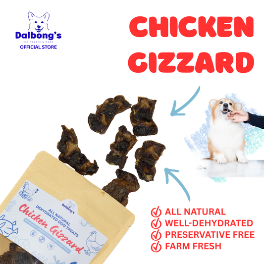 ALL-NATURAL Chicken Gizzard Dog Treats by Dalbong's