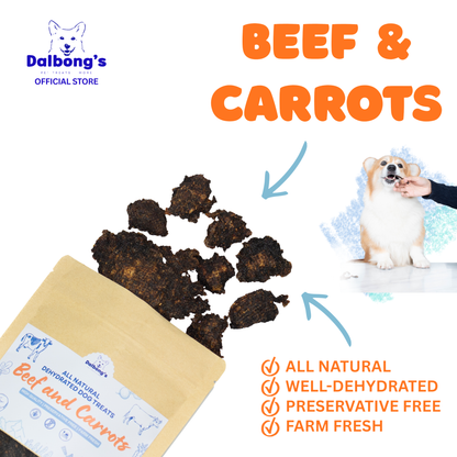ALL-NATURAL Beef and Carrots Dog Treats by Dalbong's