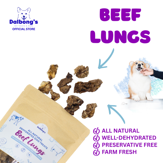 ALL-NATURAL Beef Lungs Dog Treats by Dalbong's