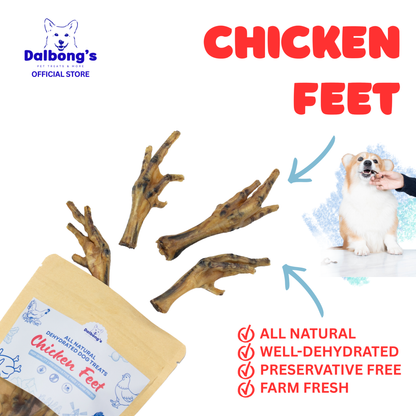 ALL-NATURAL Chicken Feet Dog Treats by Dalbong's
