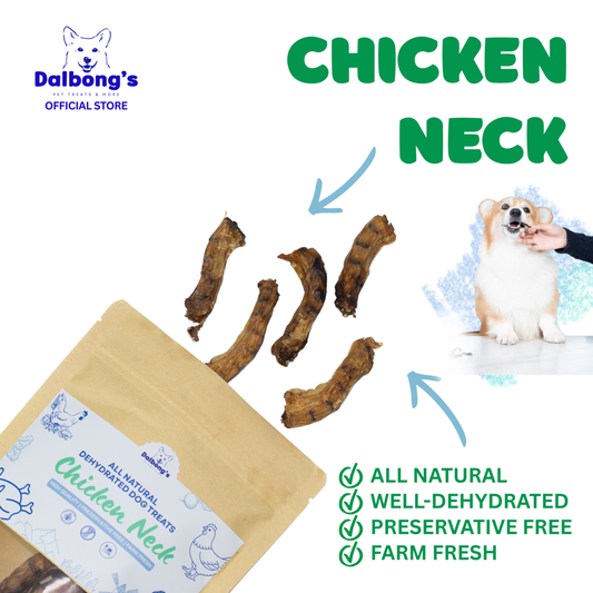 ALL-NATURAL Chicken Neck Dog Treats by Dalbong's
