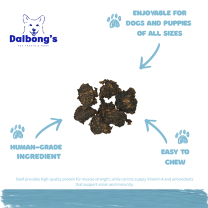 ALL-NATURAL Beef and Carrots Dog Treats by Dalbong's