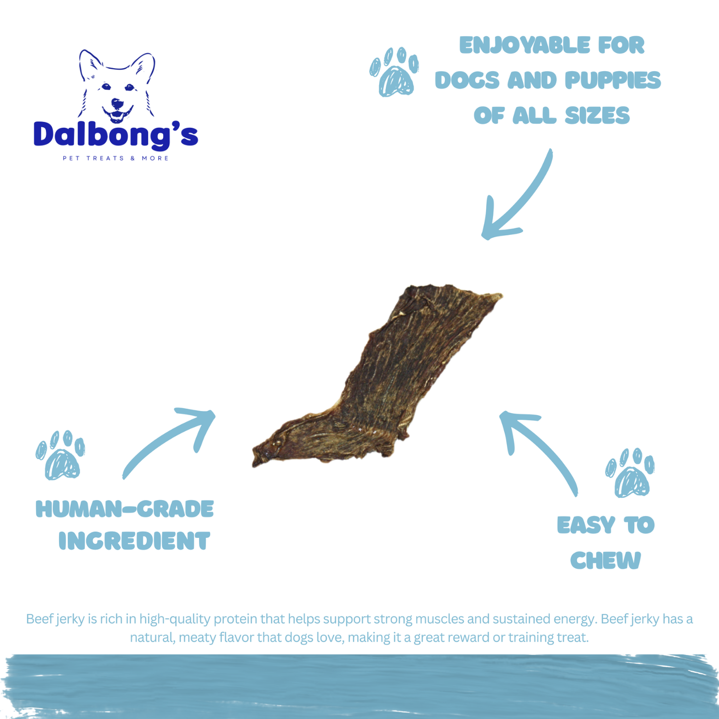 ALL-NATURAL Beef Jerky Dog Treats by Dalbong's