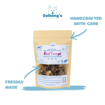 ALL-NATURAL Beef Lungs Dog Treats by Dalbong's
