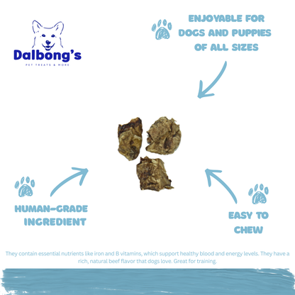 ALL-NATURAL Beef Lungs Dog Treats by Dalbong's