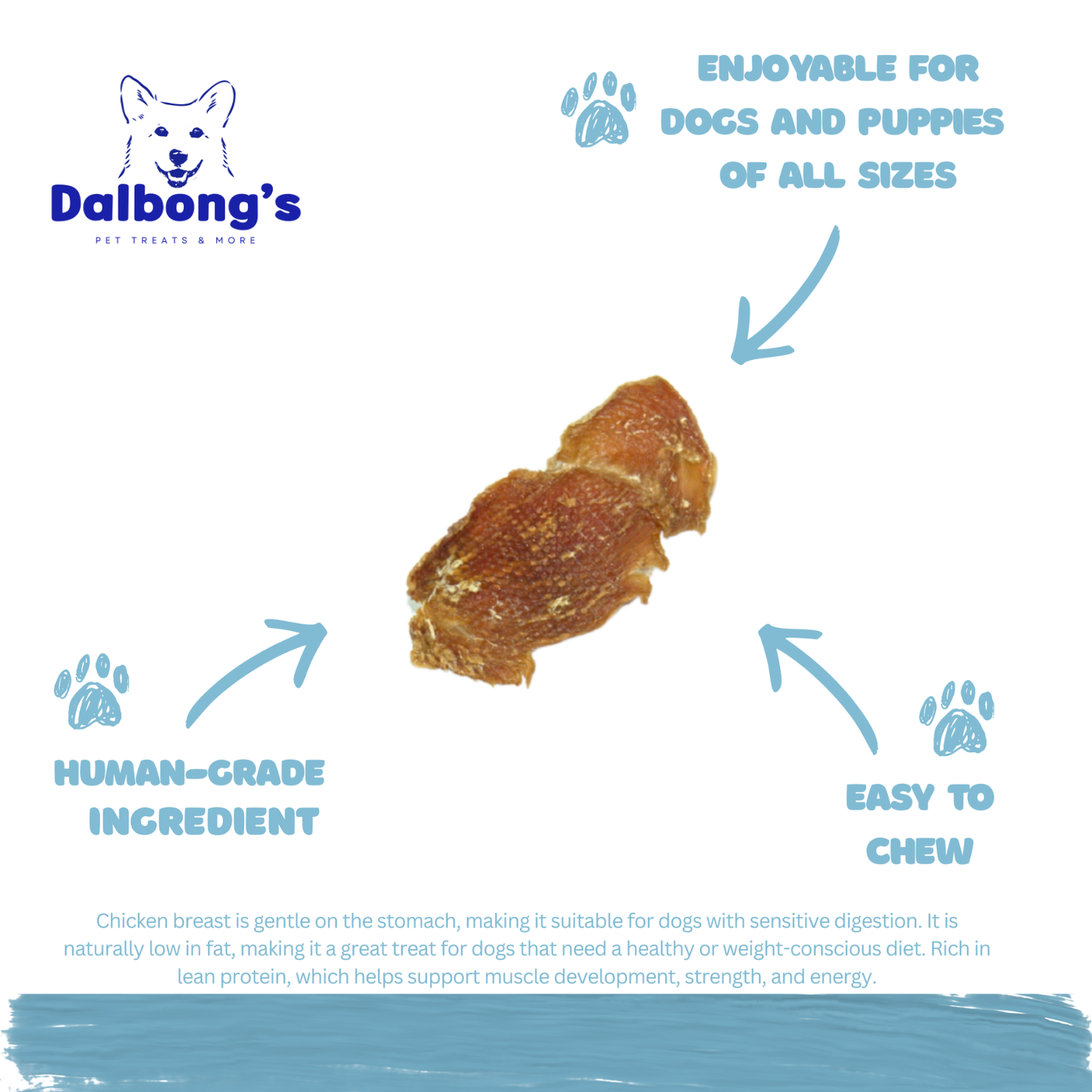 ALL-NATURAL Chicken Breast Dog Treats by Dalbong's