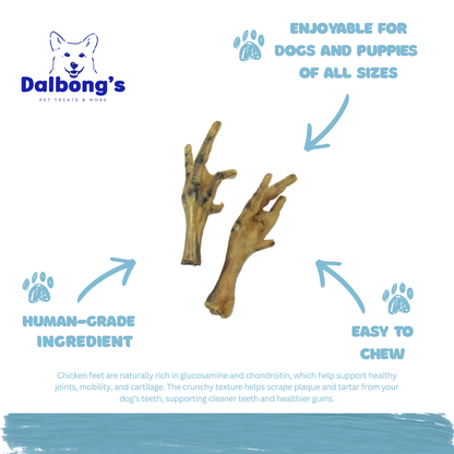 ALL-NATURAL Chicken Feet Dog Treats by Dalbong's