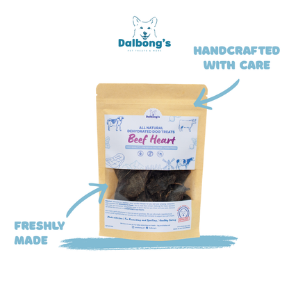 ALL-NATURAL Beef Heart Dog Treats by Dalbong's