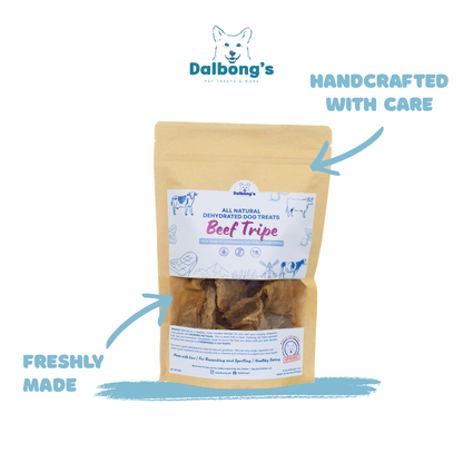 ALL-NATURAL Beef Tripe Dog Treats by Dalbong's