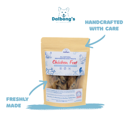 ALL-NATURAL Chicken Feet Dog Treats by Dalbong's