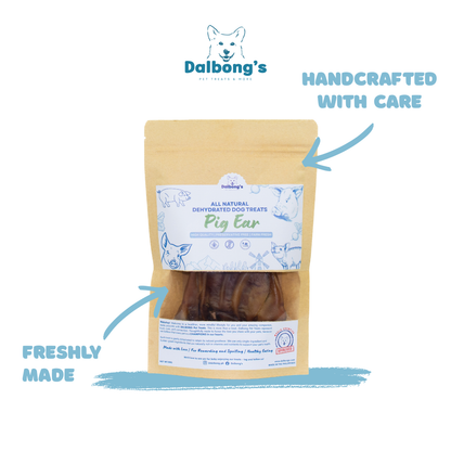 ALL-NATURAL Pig Ear Dehydrated Dog Treats by Dalbong's